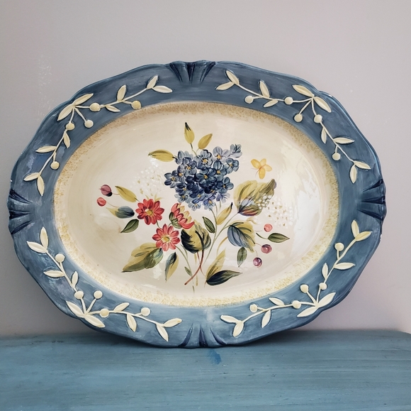 Large Pamela Gladding Vintage Platter Flora - Picture 1 of 10